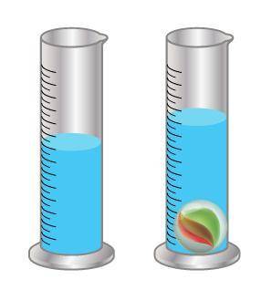 What is most likely being measured in the picture? A. the height of the cylinder.

B. the density