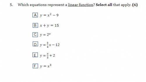 Which of these are linear functions?