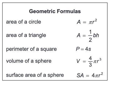 Which formulas contain a rational number that is not an integer?

A. Area of circle, Volume of Sph