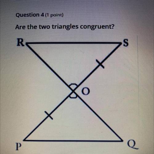 Are the two triangles congruent?

a) yes , by SSA
b) yes , by AAS
c) not enough information 
d) ye