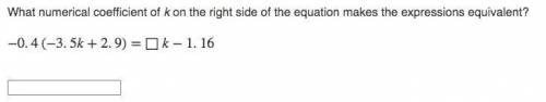 What numerical coefficient of k on the right side of the equation makes the expressions equivalent?