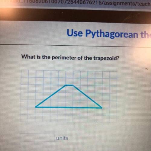 What is the perimeter of the trapezoid?
units