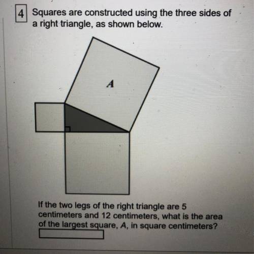 If the two legs of the right triangle are 5

centimeters and 12 centimeters, what is the area
of t