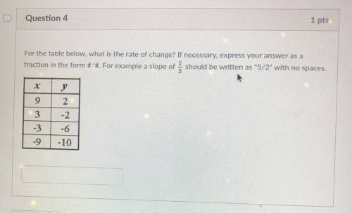 What’s the rate of change for this question?