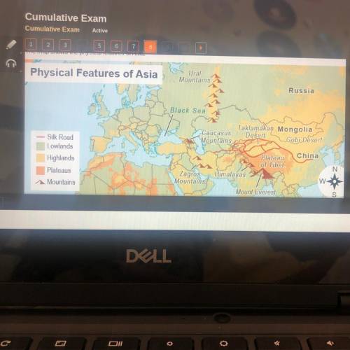 What physical barrier shown on the map was the biggest obstacle to Silk Road trade?

O the Black S