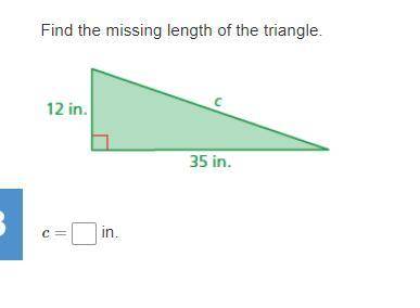 Find the missing length of the triangle.