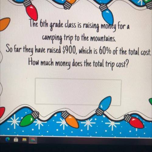 The 6th grade class is raising money for a camping trip to the mountains. So far they have raised $
