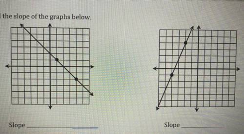 Can someone help me pls it’s an emergency find the slope of these two graphs