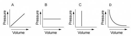 Which graph shows the pressure-volume relationship expected for an ideal gas? (This is an illustrat