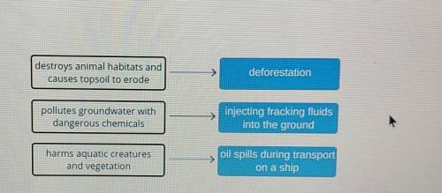 is this right?? Match the causes with their effects. injecting fracking fluids into the ground oil