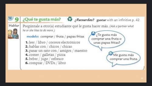Plzzz help Spanish 1 easy and free points if you know Spanish look at picture Only do part A full s