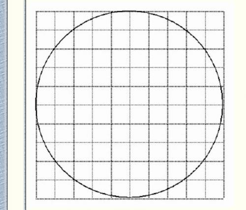 Referring to the figure, the circle shown is drawn on grids. Find

A ÷ r and A ÷ r2.
a. 18.8, 4.6