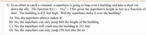 In an effort to catch an criminal; a super hero is going to leap over a building and thake a short