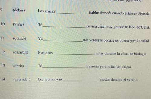PLEASE HELP (put the correct form of the verb in the blank)