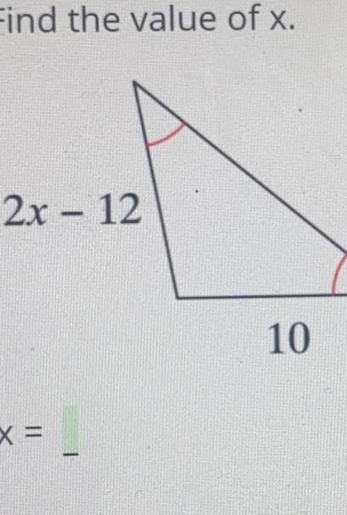 Find The value of x help