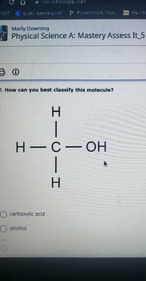 How can you best classify this molecule. A) carboxylic acid. B) Alcohol C) Ester D) Amine