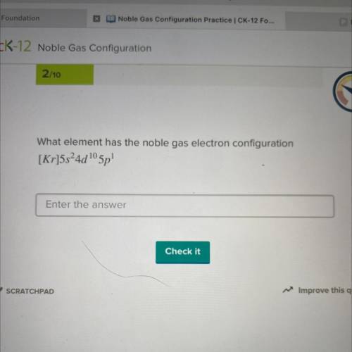 What element has the noble gas electron configuration
[Kr]5s-4d105p)