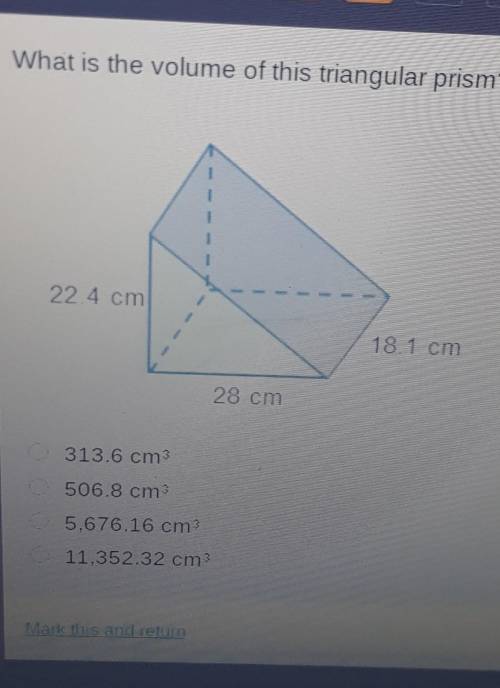 What is the volume of this triangular prism?  15 points :)