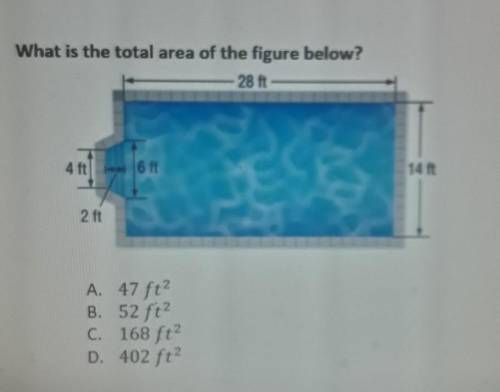 What is the total area of the figure below?