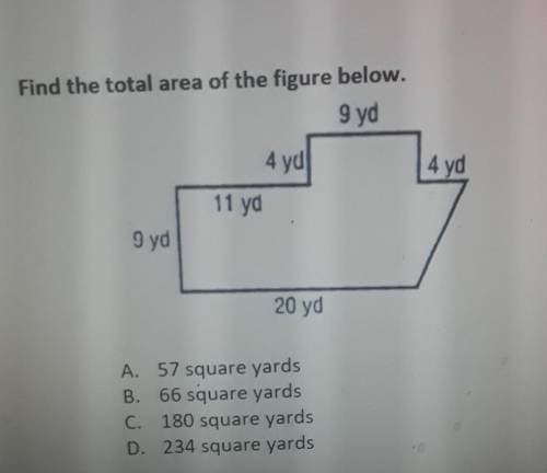 Find the total area of the figure below.