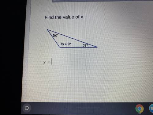 Find the value of X please help