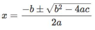 Can someone help me solve this 
Quadratic Formula