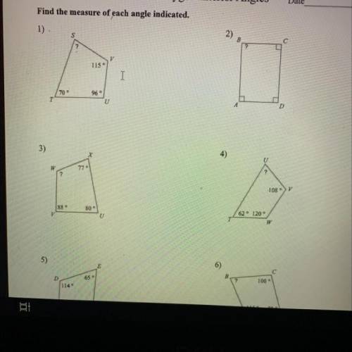 Find the measure of each angle indicated. HELPPP PLEASE
