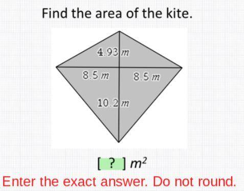 Please help me find the area of the kite!