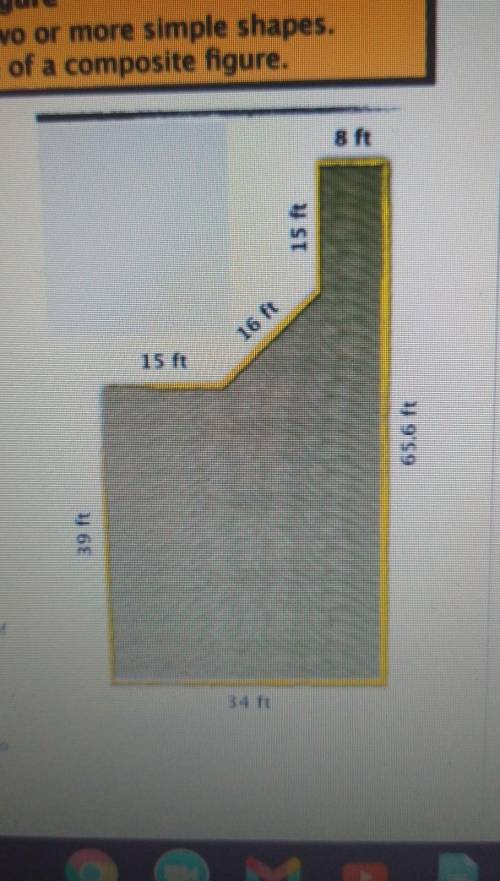 3 Mr. Pearce also wants to put in new grass. Find the area of the composite figure to determine how
