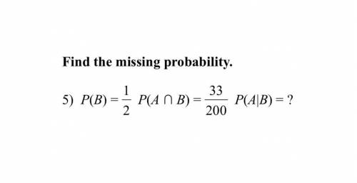 Find the missing probability