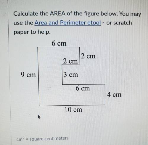 Calculate the area of the figure