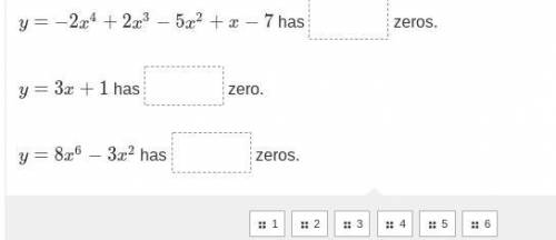 Identify how many zeros each function would have.
