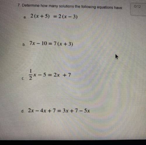 How many solutions do the following equations have ? 
Please helppppp