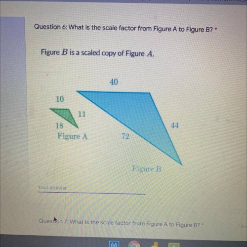 What is the scale factor from figure A to figure B ILL GIVE BRAINLIEST
