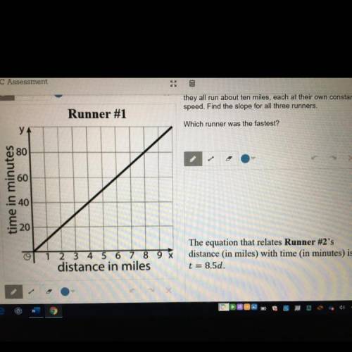 PLEASE HELP!!
What is the slope for runner 1 and runner 2 ?