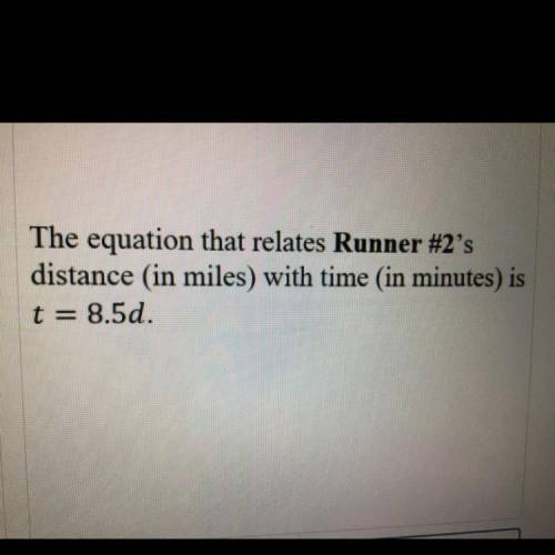HELP FOR A BRAINLIEST , DUE TODAY!!
What is the slope of runner 2?