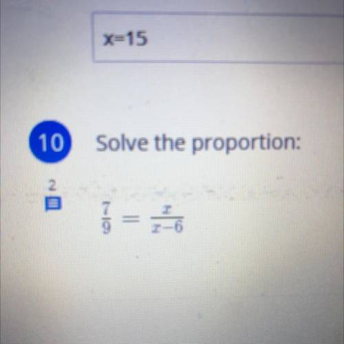 Solve the proportion