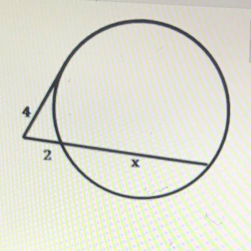 Does x=4? 
Im not really sure and if it’s not can someone help