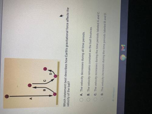 Which statement best describes a ice gravitational force affects the velocity of the ball