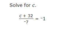 I need help on my math question so whats c?