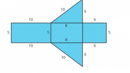 if the net from the two triangles are the right triangles all quadrilaterals what is its surface ar