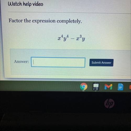 Factor the expression completely.
x^4y^4 – x^3y