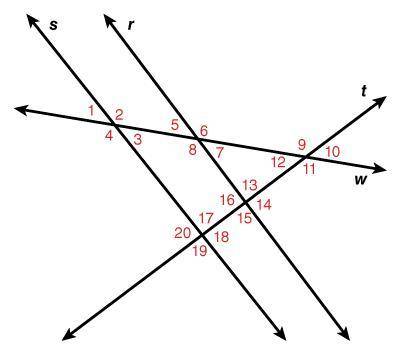 In the diagram, lines r and s are parallel to each other and perpendicular to transversal line t. L