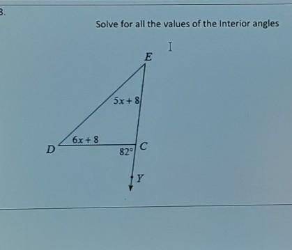Solve for all the values of the interior angles