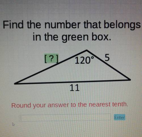 Find the number that belongs in the green box round your answer to the nearest tenth