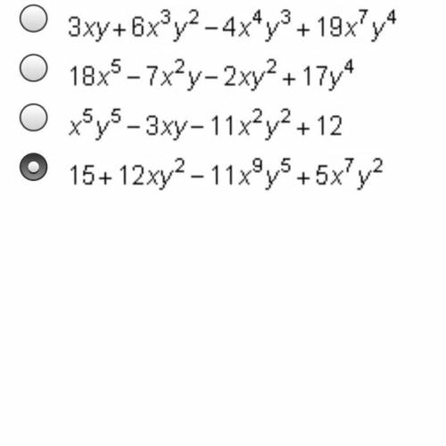 Which polynomial is in standardare form?