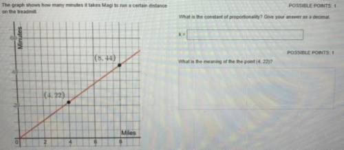 Can anybody help? It say “The graph shows how many minutes it takes Magi to run a certain distance