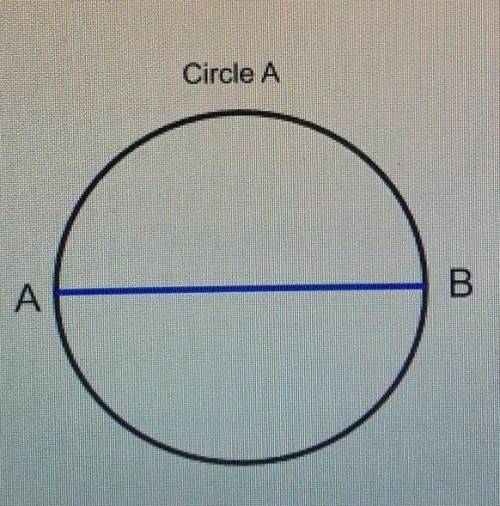 Line AB on Circle A measures 7 cm. What is Circle A's circumference?