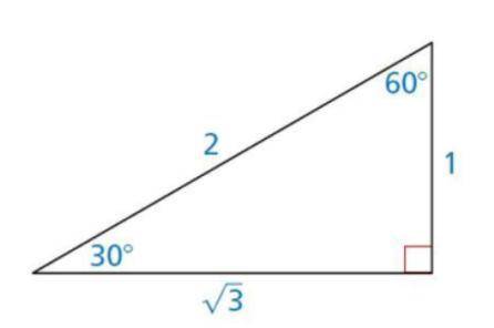 Find all the 6 trig ratios for this special 30-60-90 triangle.
