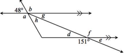 Will Give if correct

Select all the angle measurements that are correct
g=24,
h=24,
f=151